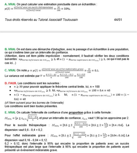 M Qcm Variances Ue Biostatistiques Tutorat Associatif Toulousain