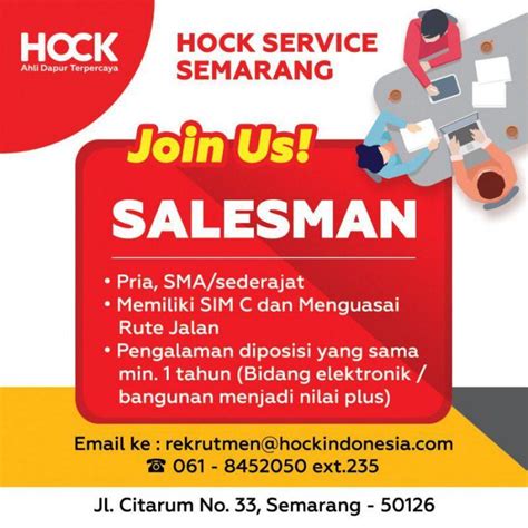 Lowongan Kerja Salesman Di PT Hokinda Citralestari LokerSemar Id