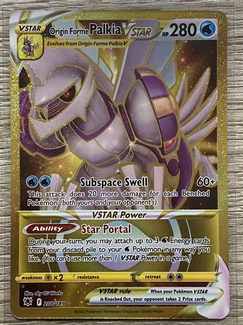 Pokémon TCG Origin Forme Palkia VSTAR Astral Radiance 208 189 Holo Rare