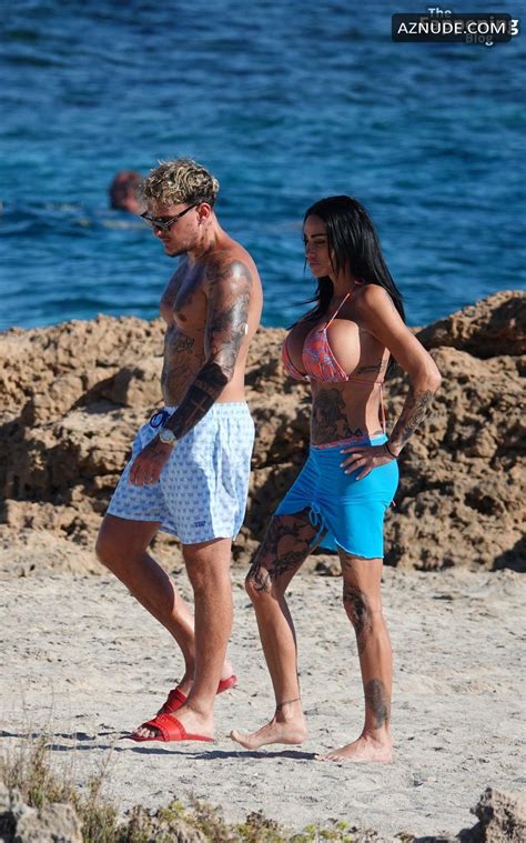 Katie Price Sexy Seen With Jj Slater Showing Off Her Busty Bikini Body At A Beach In Cyprus Aznude