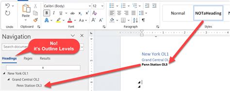 How Headings And Outline Levels Appear In Parts Of Word Office Watch