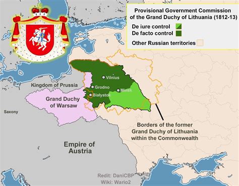 Mapa Komisja Rz Du Tymczasowego Wielkiego Ksi Stwa Litewskiego R