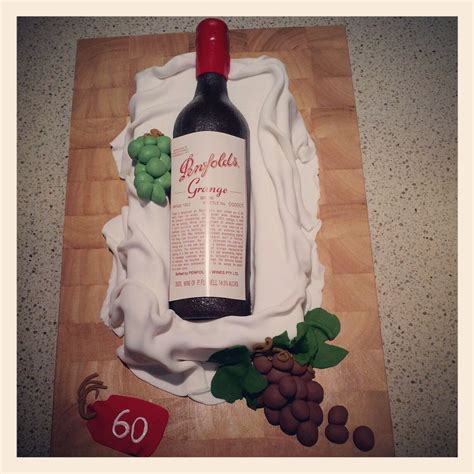 60th Birthday Wine Bottle Cake All Edible Except Label Which Was