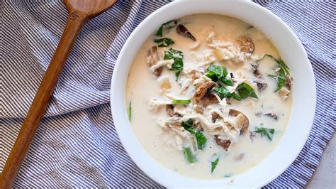 Creamy Chicken Spinach Soup Recipe