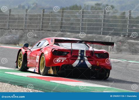 Scarperia Italy 28 October 2023 Ferrari 488 GT3 In Action At The