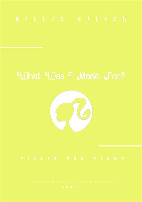 What Was I Made For arr César Madeira Sheet Music Billie Eilish