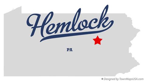 Map of Hemlock, PA, Pennsylvania