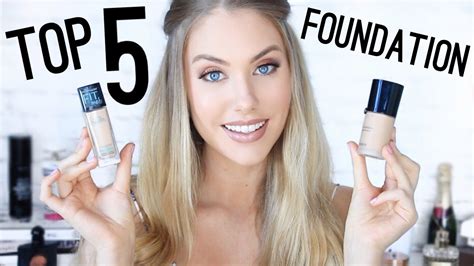 My Top 5 Foundations Normal To Acne Prone Skin Youtube