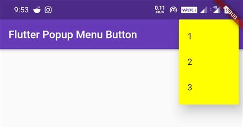 Flutter Popup Menu Items From List
