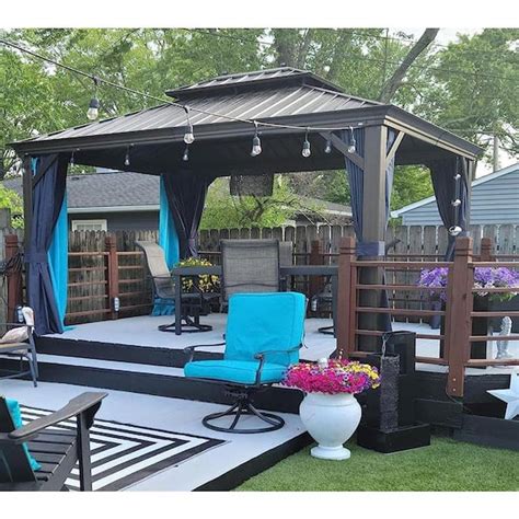 Purple Leaf Ft X Ft Patio Outdoor Gazebo For Backyard Hardtop