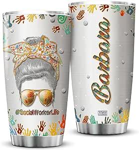 Amazon Zoxix Personalized Social Worker Tumbler With Name Oz