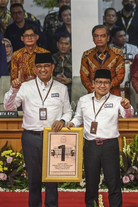 Penetapan Nomor Urut Pasangan Capres Dan Cawapres Pemilu 2024 Antara Foto