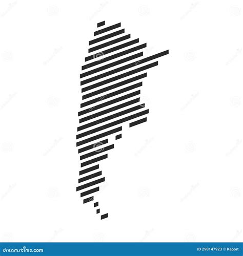 Modern Map Of Argentina Made With Diagnal Stripes Stock Illustration