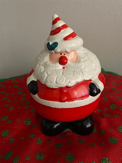 Vintage Ceramic Santa Bank Etsy