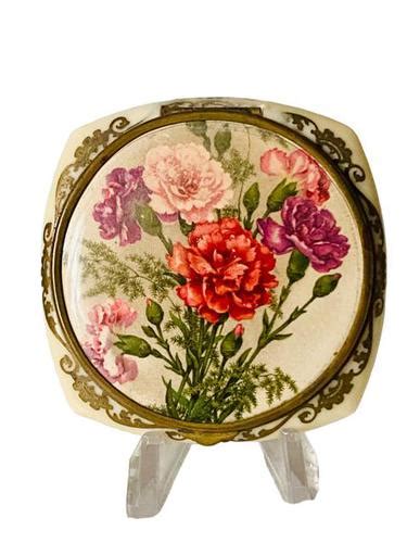 Vintage French Celluloid Powder Compact C 1950 La480446