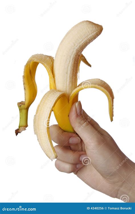 Hand Holding Banana Stock Photo Image Of Fruit Citrus 4340256