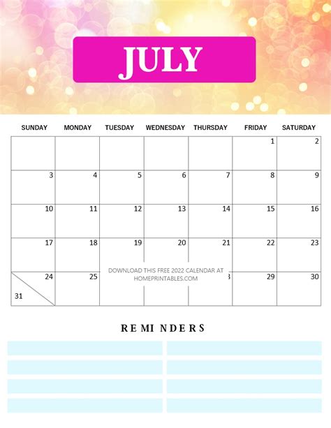 Free Monthly Calendar 2022 Printable Super Cute Style