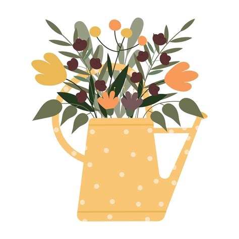 Linda Ramo De Flores En Dibujos Animados Estilo Vector Plano