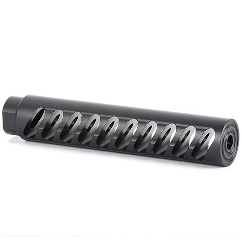 .308 Muzzle Brake 762 Muzzle Device 5/8x24 Pitch Thread 6 Inch Length CNC 7075 Aluminium Recoil ...