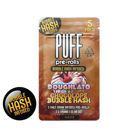 Doughlato X Chocolope Bubble Hash Infused Pack Indica 5pk Puff