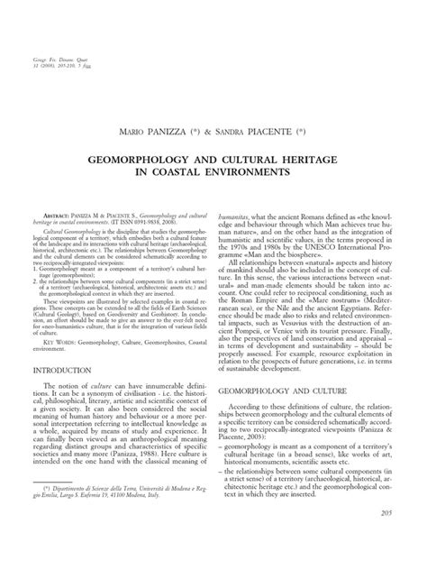 Cultural Geomorphology Understanding The Interactions Between Geomorphology And Cultural