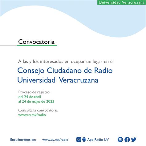 Comunicaci N Uv On Twitter Rt Radiouv Consulta La Convocatoria Para