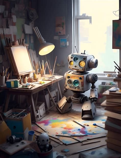 Premium AI Image | Cute robot illustration