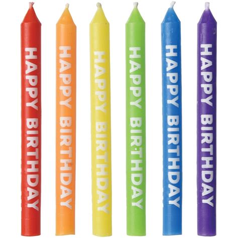 Rainbow Happy Birthday Candles BIG W