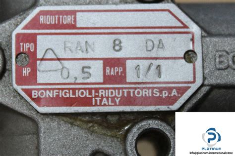 Bonfiglioli Ran Da Right Angle Gearbox Platinum International