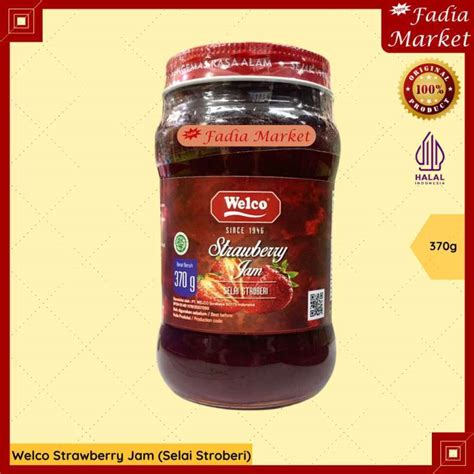 Jual Welco Strawberry Jam Selai Buah Roti Stroberi 370g Di Seller New