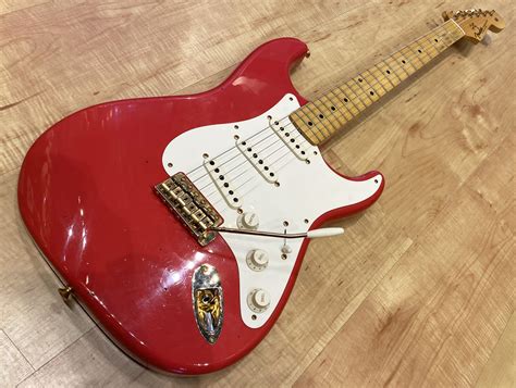 Fender Custom Shop 1959 Journeyman Relic Stratocaster Maple Neck With Gold Hardware Fiesta Red