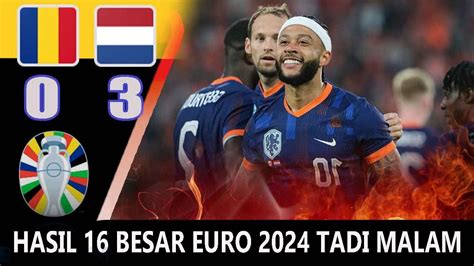 Waw Belanda Vs Rumania Hasil Babak Besar Euro Belanda