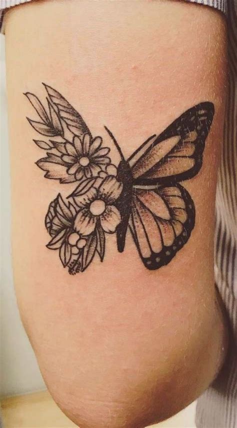 Tatuagem Feminina Borboleta Flores Tatuagem De Borboleta