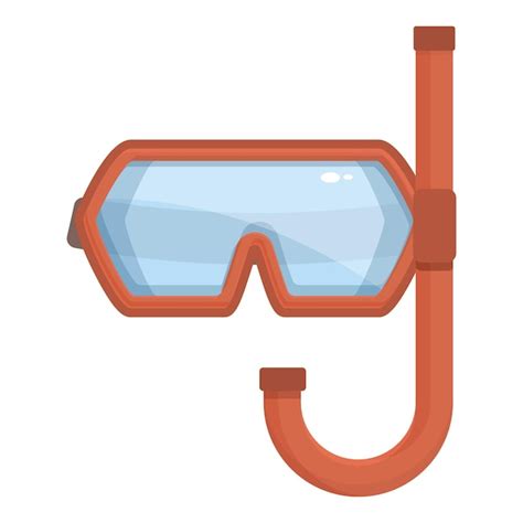 Premium Vector Red Dive Mask Icon Cartoon Vector Water Travel Swim Summer