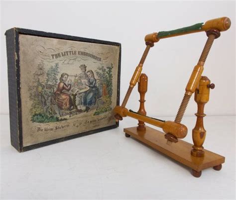 Amazing Victorian Embroidery Frame In Original Boxthe Little Etsy Uk Vintage Sewing Notions