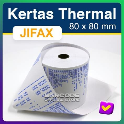 Jual Kertas Printer Thermal Jifax X Cetak Biru Struk Kasir Termal