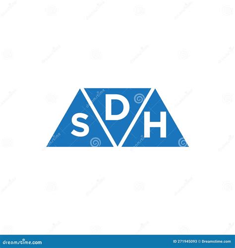 Dsh 3 Triangle Shape Logo Design On White Background Dsh Creative