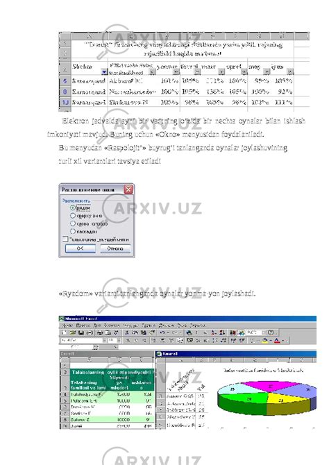 Elektron Jadvallarni Qayta Ishlash Dasturlari Informatika Va AT