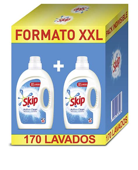 Skip Detergente L Quido Pack Ahorro Active Clean Lavados X Por