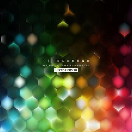 Colorful Hexagon Geometric Background