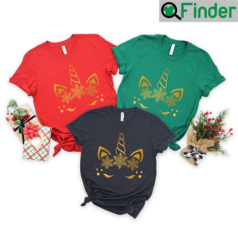 Unicorn Christmas Cat Face Unicorn Christmas Shirt Q Finder Trending