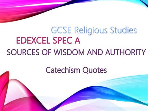 GCSE RE Catechism Quotes | PPT