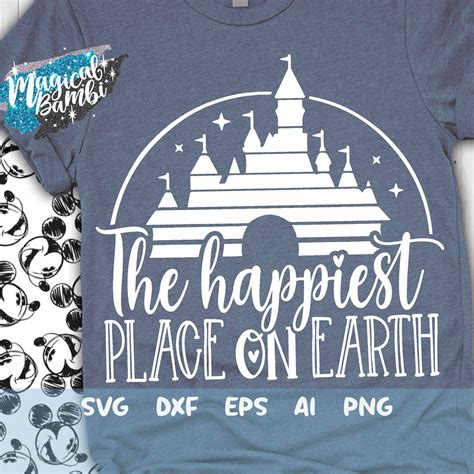 The Happiest Place On Earth SVG Castle Svg Mouse Castle Svg Etsy