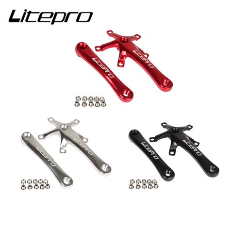 Litepro Aluminum Alloy Square Crank 170MM Folding Bike Crankset BMX