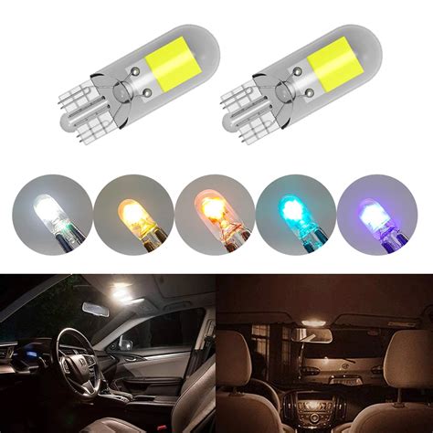 2Pcs W5W LED T10 COB Sapphire Economic Upgraded Pop Car Light Bulb High