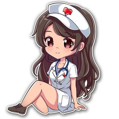 Chubby Nurse Avatar Sticker Premium Ai Generated Image