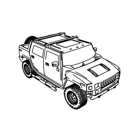 Line Art Style Suv Cars Stock Illustration Illustration Of Automobile