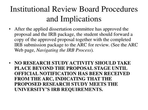 Ppt Institutional Review Board Procedures And Implications Powerpoint