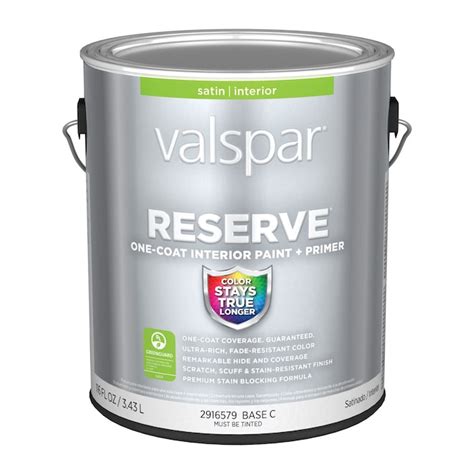 Valspar Reserve Satin Base Tintable Latex Interior Paint Primer 1 Gallon 007 2916579 007 At