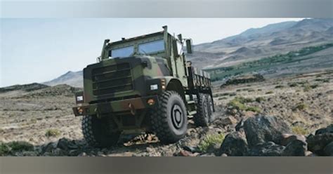 Oshkosh Medium Tactical Vehicle Replacement Equipped With Oshkosh Defense Terramax Unmanned